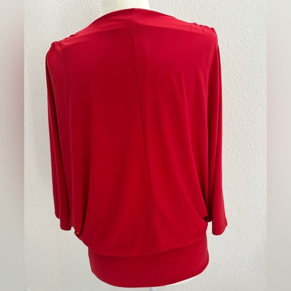Dolman Sleeves Red Women's Top - Picture 5 of 5